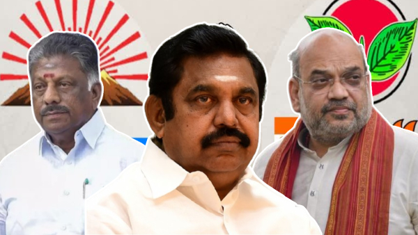 Amit Shah o panneerselvam edappadi palaniswami