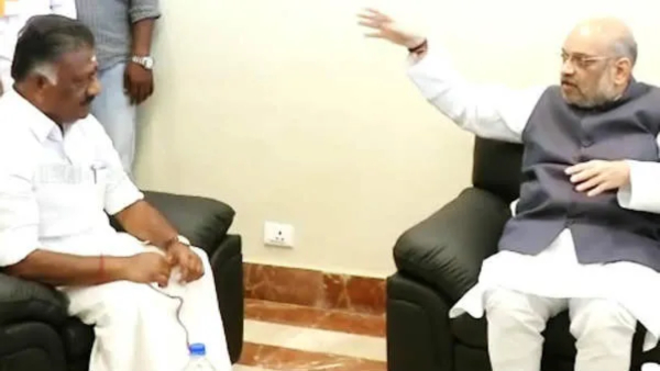 O PanneerSelvam Amit Shah edappadi palaniswami