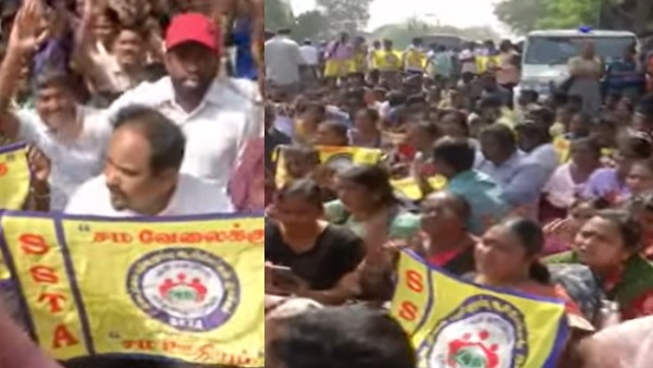 intermediate-teachers-continue-protest-in-chennai-demanding-equal-pay-for-equal-work