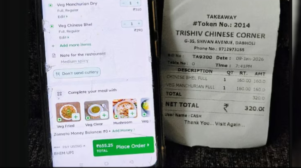 Bangalore Woman Claims Zomato has Overcharged her Rs 550 on Rs 320 Order Platform s Response Bangalore Woman Claims Zomato has Overcharged her Rs 550 on Rs 320 Order Platform s Response