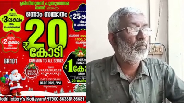 Kerala Christmas New Year Bumper Lottery Rs 20 Crore Prize for Ticket Sold in Kottayam Kerala Christmas New Year Bumper Lottery Rs 20 Crore Prize for Ticket Sold in Kottayam