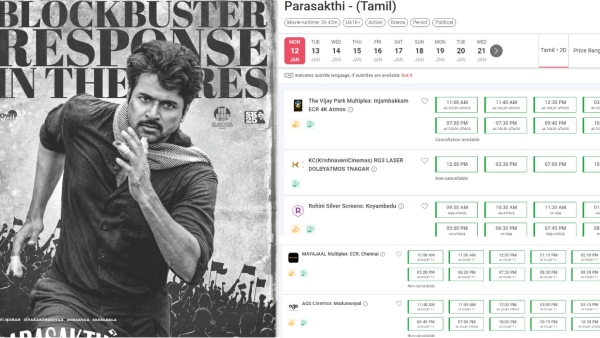 Parasakthi Day 3 Ticket Bookings drops heavily will affect Sivakarthikeyan movie box office Parasakthi Day 3 Ticket Bookings drops heavily will affect Sivakarthikeyan movie box office