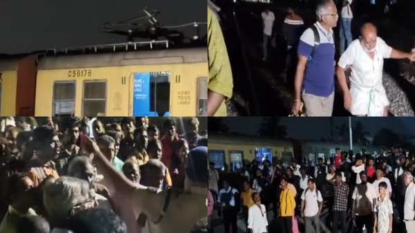 Chennai Suburban Train Services Disrupted Passengers Stranded on Arakkonam Route