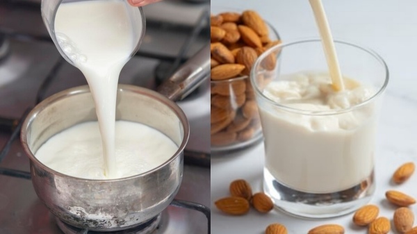 Milk vs Almond Milk Milk vs Almond Milk