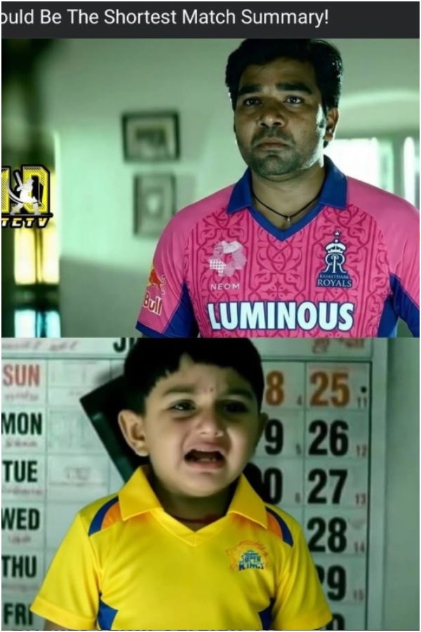 IPL CSK Memes Chennai faces humiliating defeat against Rajasthan Royals in their opening match