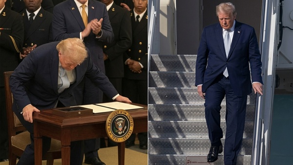 Donald Trump Health Fears Spark After Air Force One Video Cautious Steps and the Chair Struggle Donald Trump Health Fears Spark After Air Force One Video Cautious Steps and the Chair Struggle