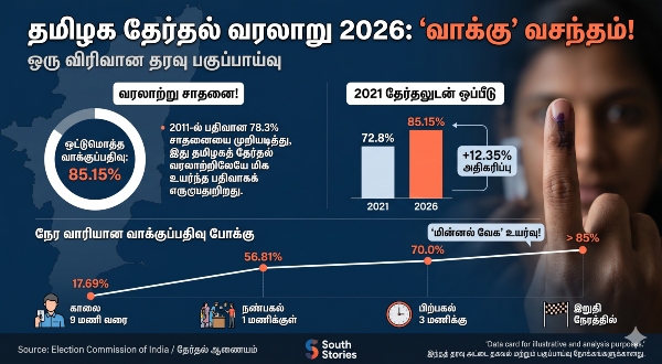 Tamil Nadu Election 2026 Decoding the 85 Record Turnout and the SIR Impact