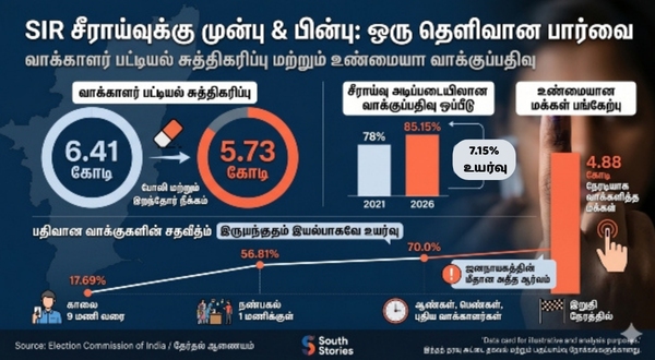 Tamil Nadu Election 2026 Decoding the 85 Record Turnout and the SIR Impact