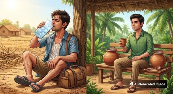 Cold water vs hot water in summer