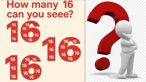 How Many 16 s Can You Find in This Optical Illusion Test Your Observation Skills