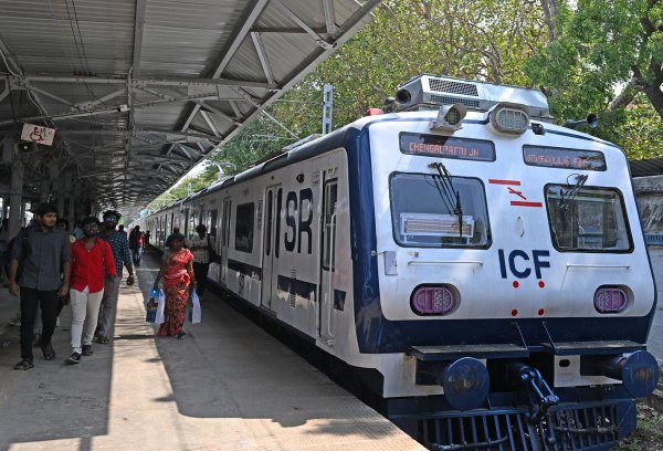 Chennai second AC suburban train