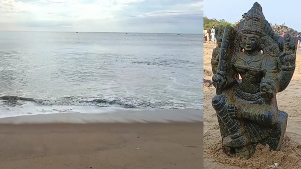 mamallapuram 3 feet idol mystery ancient statue found today chennai beach news 3 mamallapuram 3 feet idol mystery ancient statue found today chennai beach news 3
