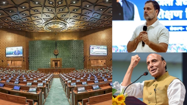 Rahul Gandhi Rajnath Singh BJP Constitution Bill