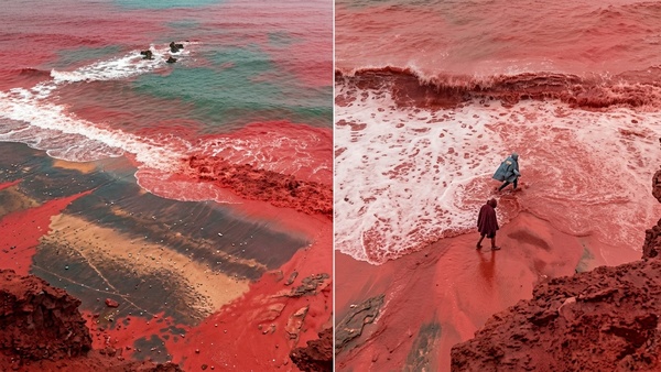 Iran Middle east Hormuz Blood Red video