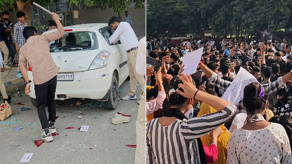 PROTEST NODIA Noida Worker Protest Today Noida Violence Hosiery Complex Wage Hike Demand Noida Car Set on Fire Noida Protest Spreads to Faridabad noida protest today noida workers violence hosiery complex phase 2 protest noida wage hike demand haryana minimum wage vs up noida car set on fire noida vehicles vandalised faridabad workers protest noida traffic jam chilla border madarshan factory protest noida administration welfare measures double overtime pay noida compulsory weekly off workers noida minimum wage 13000 haryana wage hike 19000 2 vs 13000 19000
