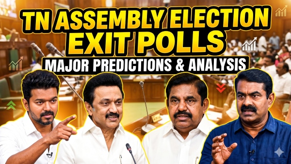 Tamil Nadu Exit Poll 2026 News18 Predicts DMK Victory Vijay s TVK Set for Strong Debut