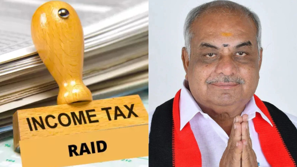 IT Raid at DMK Candidate Thiyagarajan s Textile Firm in Karur