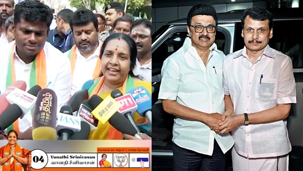 MK Stalin is sending Senthil Balaji to Coimbatore to pull off stunts Vanathi Srinivasan