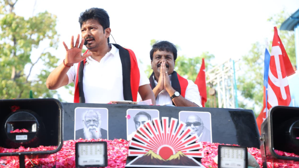 Udhayanidhi Stalin Campaigns in Anna Nagar Seeks Votes for DMK s Chitrarasu Udhayanidhi Stalin Campaigns in Anna Nagar Seeks Votes for DMK s Chitrarasu