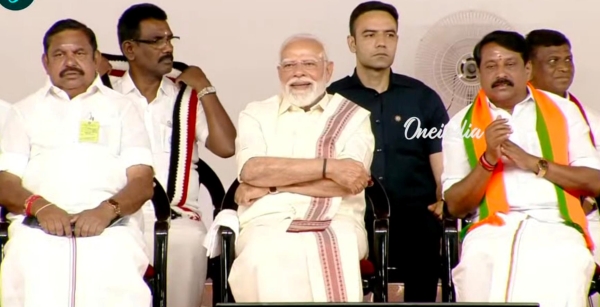 PM Modi wearing a dhoti