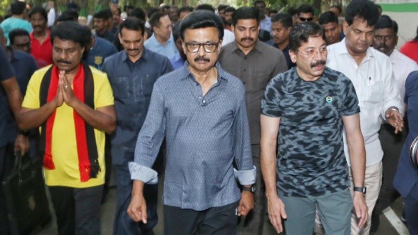 MK Stalin Canvasses Votes in Anna Nagar Confident of DMK s 200-Seat Victory