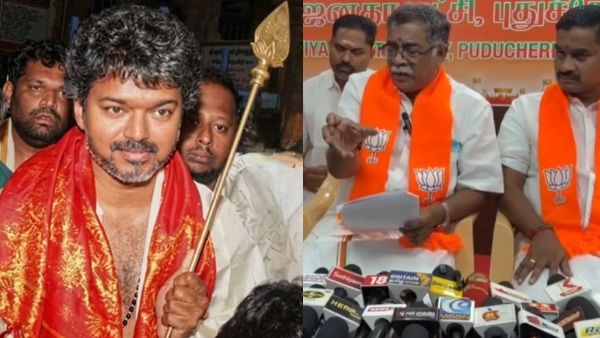 BJP Slams TVK Chief Vijay Calls His Temple Visits Drama BJP Slams TVK Chief Vijay Calls His Temple Visits Drama