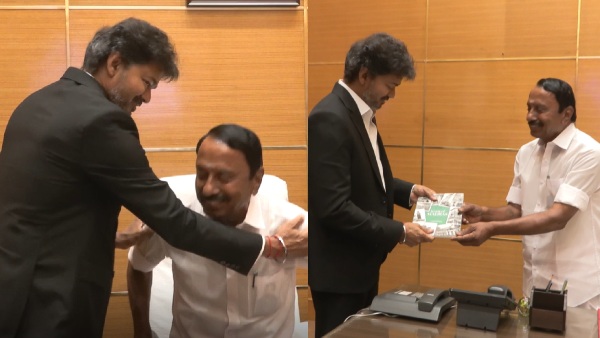 CM Vijay Personally Welcomes Ministers Sengottaiyan Bussy Anand They Assume Office in Tamil Nadu Secretariat