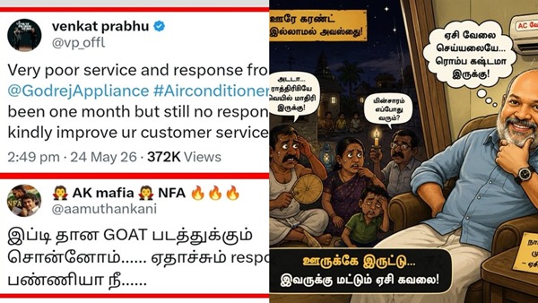 Netizens mock Venkat Prabhu for complaining about poor AC service