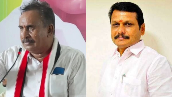 DMK SP Velumani Senthil Balaji