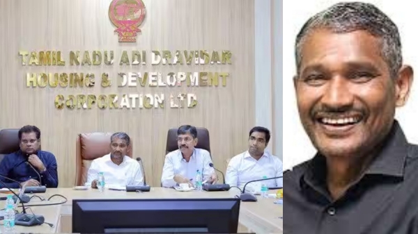 Vanni Arasu TAHDCO Tamil Nadu government minister news government meeting political controversy