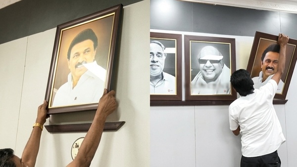 MK Stalin s Portrait Removed from the Secretariat Portraits Outgoing Ministers Taken Away