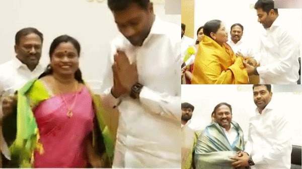 AIADMK MLAs Meet Minister Aadhav Arjun