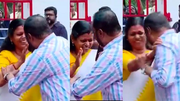 congress-leader-trying-to-hug-woman-mla-in-thiruvananthapuram