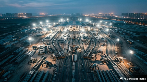China Robot construction China railway station China Robot construction China railway station