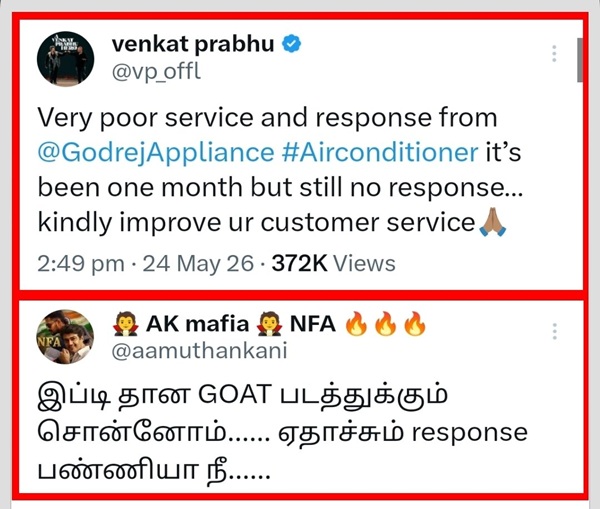 Netizens mock Venkat Prabhu for complaining about poor AC service