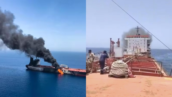 Cargo Ship Fire 24 Indian Crew Members Rescued After Cargo Ship Catches Fire Following US Strike Cargo Ship Fire 24 Indian Crew Members Rescued After Cargo Ship Catches Fire Following US Strike