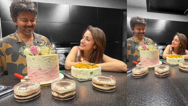Trisha Becomes First Celebrity to Wish CM Vijay on His Birthday Midnight Celebration Photo Goes Viral