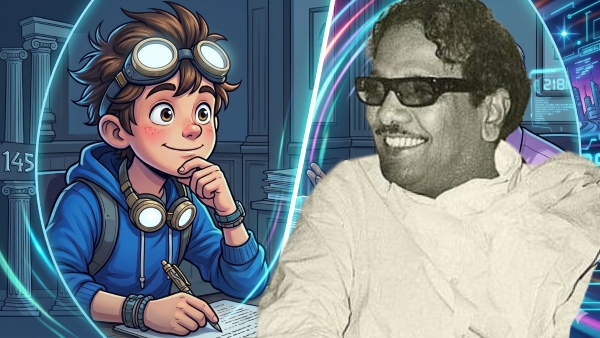 Time Travel to 1970 A 2K Kid Confronts Karunanidhi Over Tamil Thai Vaazhthu Time Travel to 1970 A 2K Kid Confronts Karunanidhi Over Tamil Thai Vaazhthu