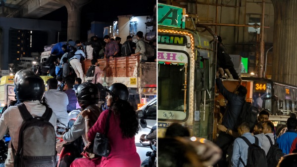 Bengaluru IT metro Bengaluru metro breakdown Purple line technical glitch Bengaluru IT employees lorry ride Kappan Park metro failure Bengaluru traffic crisis autos cabs Truck as a service Bengaluru Bengaluru metro stranded passengers Purple metro line disruption Bengaluru commuters lorry home Bengaluru metro technical fault