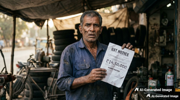 Puncture mechanic GST notice GST India