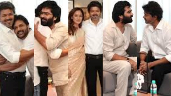 simbu vijay str vijay latest news simbu latest news neelankarai residence kollywood tamil cinema celebrity meeting vijay fans