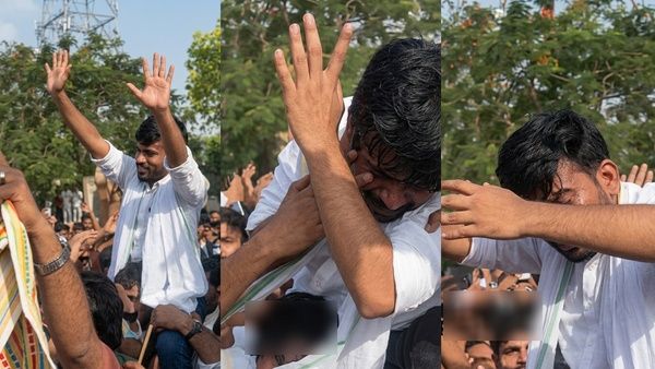 CJP leader Abhijit Dipke addressing supporters during protest CJP leader Abhijit Dipke addressing supporters during protest