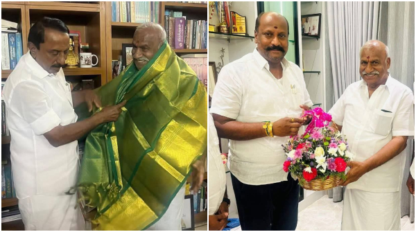 Tamil Nadu Ministers Meet Hindu Munnani Chief Tamil Nadu Ministers Hindu Munnani