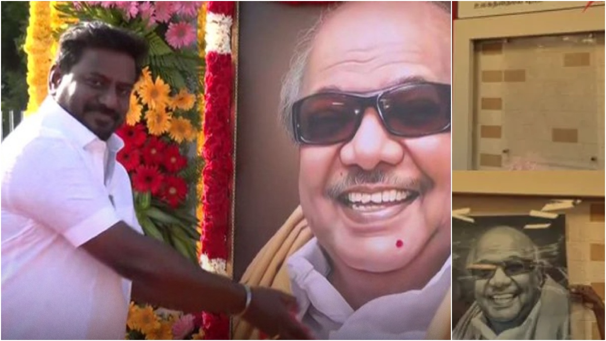 அமைச்சர் ராஜ்மோகனுக்காக.. அகற்றப்பட்ட கலைஞர் படம்.. கடும் எதிர்ப்பால் மீண்டும் வைக்கப்பட்டது!