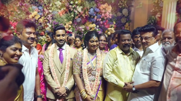 MK Stalin s touching gesture at Selvaperunthagai s daughter s wedding Interesting moments MK Stalin s touching gesture at Selvaperunthagai s daughter s wedding Interesting moments