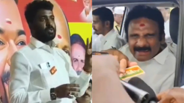 Reporters Jostled While Seeking Response from TVK MLA Lakshmanan on Cash-for-Votes Charge