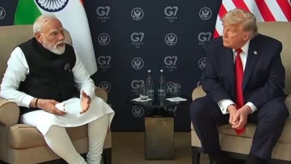 Trump and Modi meeting at G7 summit in France