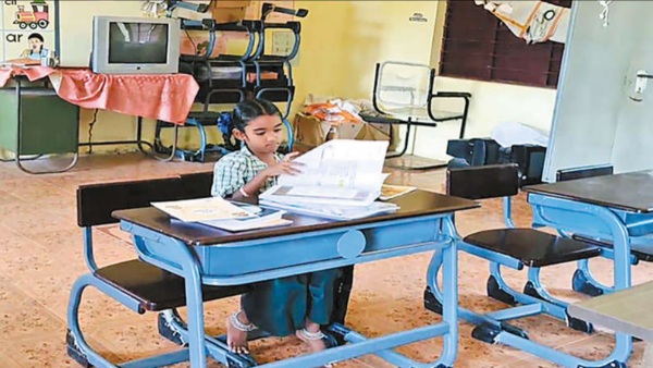 Only one student attends a government school near Ramanathapuram that has four enrolled students
