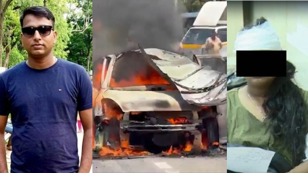 karnataka-woman-luckily-escaped-from-a-moving-car-before-an-explosion-killed-he-ex-boyfriend