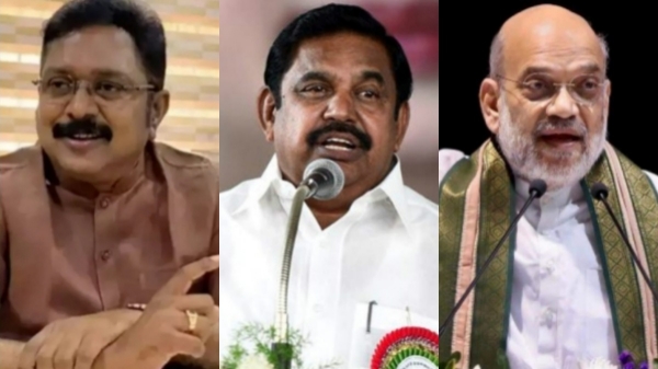 Edappadi Palaniswami TTV Dinakaran Amit Shah Edappadi Palaniswami TTV Dinakaran Amit Shah
